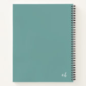 Elegantes Aquamarines Green Reflections Journal Notizblock (Rückseite)