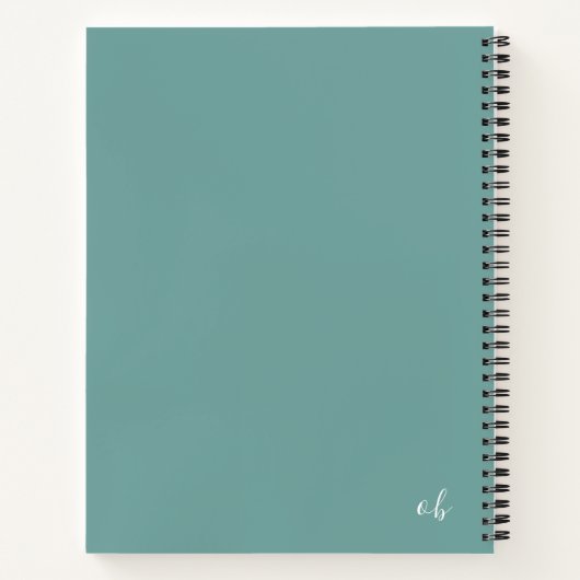 Elegantes Aquamarines Green Reflections Journal Notizblock (Rückseite)