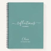 Elegantes Aquamarines Green Reflections Journal Notizblock (Vorderseite)