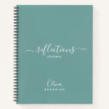 Elegantes Aquamarines Green Reflections Journal