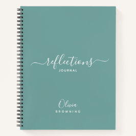 Elegantes Aquamarines Green Reflections Journal Notizblock