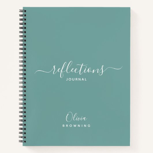 Elegantes Aquamarines Green Reflections Journal Notizblock (Vorderseite)