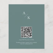 Elegantes Aquamarines Hochzeitsbudget Einladung Flyer (Hinten)