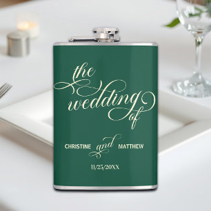 Elegantes Aquamarines Hochzeitsgeschenk Flachmann