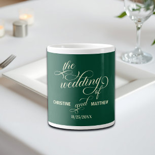 Elegantes Aquamarines Hochzeitsgeschenk Jumbo-Tasse