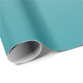 Elegantes Aquamarines Matte Wrapping Paper Geschenkpapier (Rolleneckpunkt)