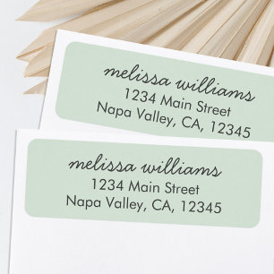 Elegantes, Aquamarines Minimalistisches Rücksendea