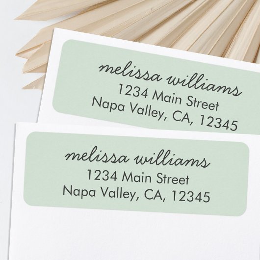 Elegantes, Aquamarines Minimalistisches Rücksendea