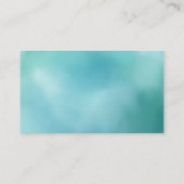 Elegantes Aquamarines Ombre Diaper Raffle Ticket Begleitkarte (Rückseite)