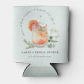 Elegantes Aquamarines Orange Green Cocktail Brautp Dosenkühler (Vorderseite)