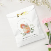 Elegantes Aquamarines Orange Green Cocktail Brautp Geschenktütchen (Versiegelt)