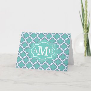 Elegantes aquamarines Quatrefoil