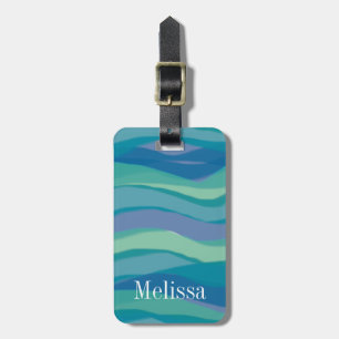 Elegantes Aquamarines Wasser Gepäckanhänger