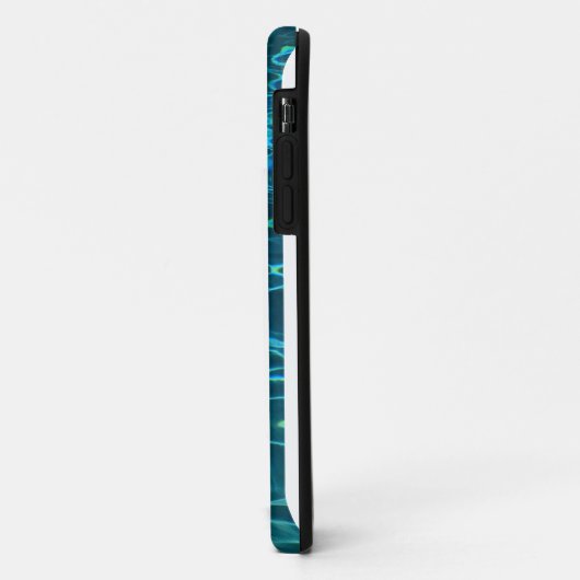 Elegantes, aquamarines Wassermuster Seewellen Case-Mate iPhone Hülle (Hinten/Links)