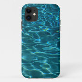 Elegantes, aquamarines Wassermuster Seewellen Case-Mate iPhone Hülle (Rückseite)