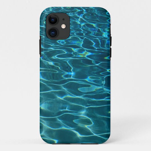 Elegantes, aquamarines Wassermuster Seewellen Case-Mate iPhone Hülle (Rückseite)
