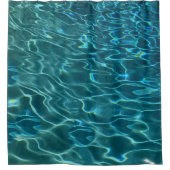 Elegantes, aquamarines Wassermuster Seewellen Duschvorhang (Vorderseite)