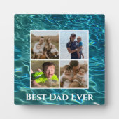 Elegantes, aquamarines Wassermuster Seewellen Fotoplatte (Vorderseite)