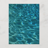 Elegantes, aquamarines Wassermuster Seewellen Postkarte (Vorderseite)