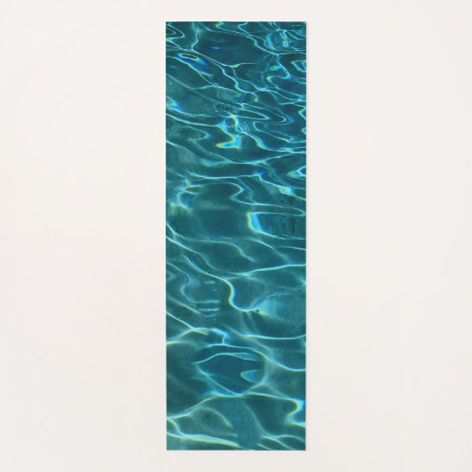 Elegantes, aquamarines Wassermuster Seewellen Yogamatte (Vorderseite)