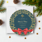 Elegantes aquamarines Weihnachts-Party laden ein Einladung