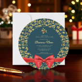 Elegantes aquamarines Weihnachts-Party laden ein Einladung