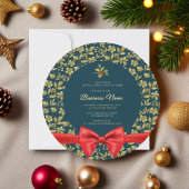 Elegantes aquamarines Weihnachts-Party laden ein Einladung