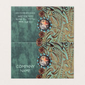 elegantes aquamarines Western aus geschliffenem Le (Außenseite Aufgefaltet)