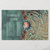 elegantes aquamarines Western aus geschliffenem Le Flyer (Hinten)