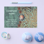 elegantes aquamarines Western aus geschliffenem Le Flyer (Einzeln)