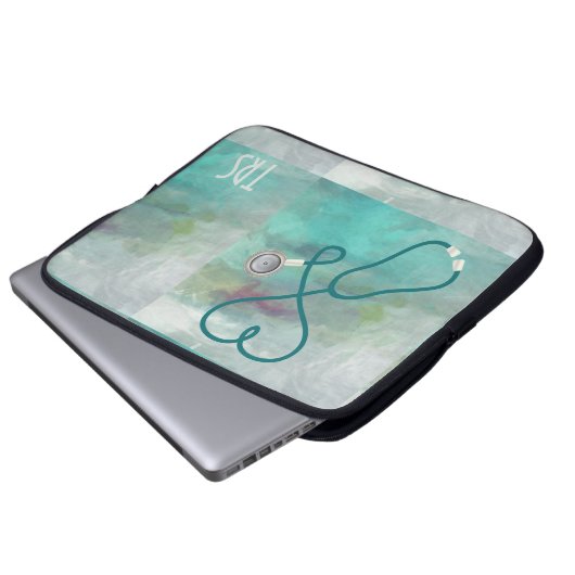 Elegantes Aquarell-Arzt oder Krankenschwester Laptopschutzhülle (Vorne Knopf)