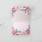 Elegantes Aquarell-Blumentropfen danken Ihnen Dankeskarte (Innenseite)