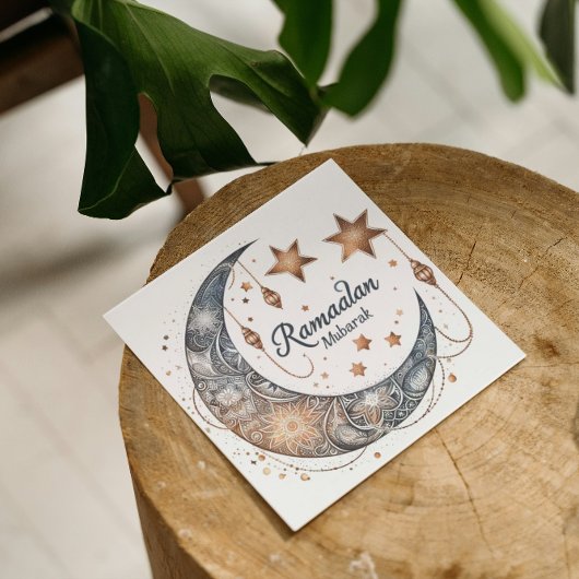 Elegantes Aquarell Ramadan Kareem Mubarak Mitteilungskarte