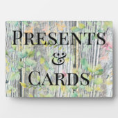 Elegantes Aquarell Rosa Wildblumen Barnwood Fotoplatte (Vorderseite)