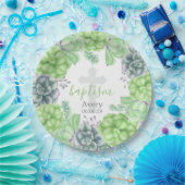 Elegantes Aquarell-saftige Taufe religiös Pappteller (Party)