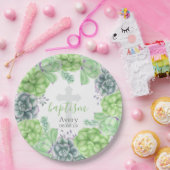 Elegantes Aquarell-saftige Taufe religiös Pappteller (Party)