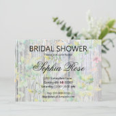 Elegantes Aquarell Wildblume rustikales Brautparty Einladung (Stehend Vorderseite)