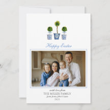 Elegantes Aquarellbild Osterfamilien Foto