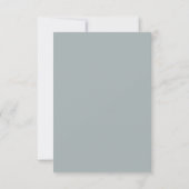 Elegantes Aquarellblatt Dusty Green RSVP Karte (Rückseite)