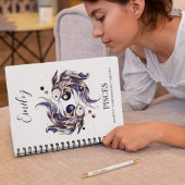 Elegantes Aquarellblatt Fisces Zodiac Custom Journ Notizblock