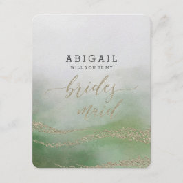 Elegantes Aquarellblatt wird überragt Einladung