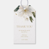 Elegantes Aquarellblättern Vielen Dank Geschenkanhänger (Vorderseite)