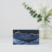 elegantes Aquarellblau Visitenkarte (Stehend Vorderseite)