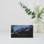 elegantes Aquarellblau Visitenkarte (Stehend Vorderseite)