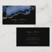 elegantes Aquarellblau Visitenkarte (Vorne/Hinten)