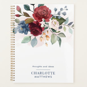 Elegantes Aquarellblumen 2025 Planer