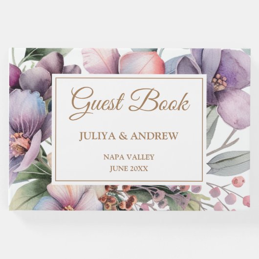 Elegantes Aquarellbuch Gästebuch (Vorderseite)