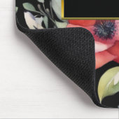 Elegantes Aquarellgold Blume beruflich Mousepad (Ecke)