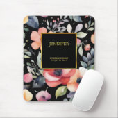 Elegantes Aquarellgold Blume beruflich Mousepad (Mit Mouse)