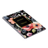 Elegantes Aquarellgold Blume beruflich Notizblock (Rechte Seite)